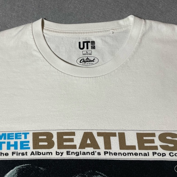 Uniqlo UT x Capitol Records The Beatles T-Shirt White Men’s Large Music Tee - Picture 2 of 6